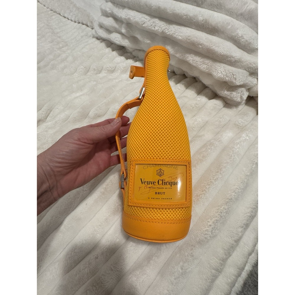 Veuve Clicquot Brut Champagne Ice Jacket Orange Zip Carrier with Handle 750mL